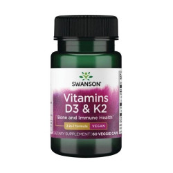 Swanson, Vitamins D3 & K2,...