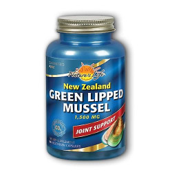 Nature's Life, Nya Zeeland grönläppad mussla, 1 500 mg, 90 vegetariska kapslar (500 mg per kapsel)